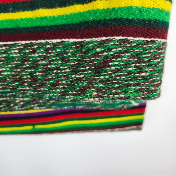 Colorful Mexican Style Blanket 83" x 52" - Picture 3 of 3